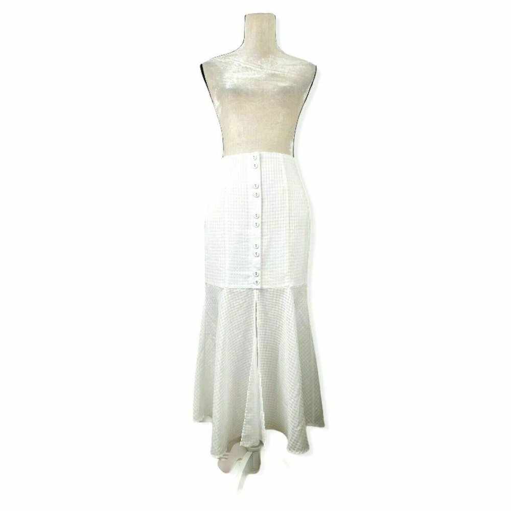 C/MEO Collective Cameo The Label Size Small Button Up The Department Skirt Ivory